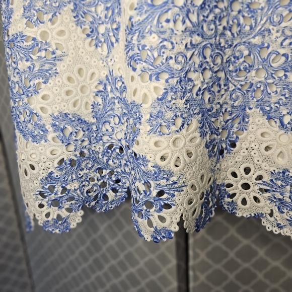 EUC Gorgeous Floral Lace Eva Franco Midi Shift Dress! - Picture 6 of 6